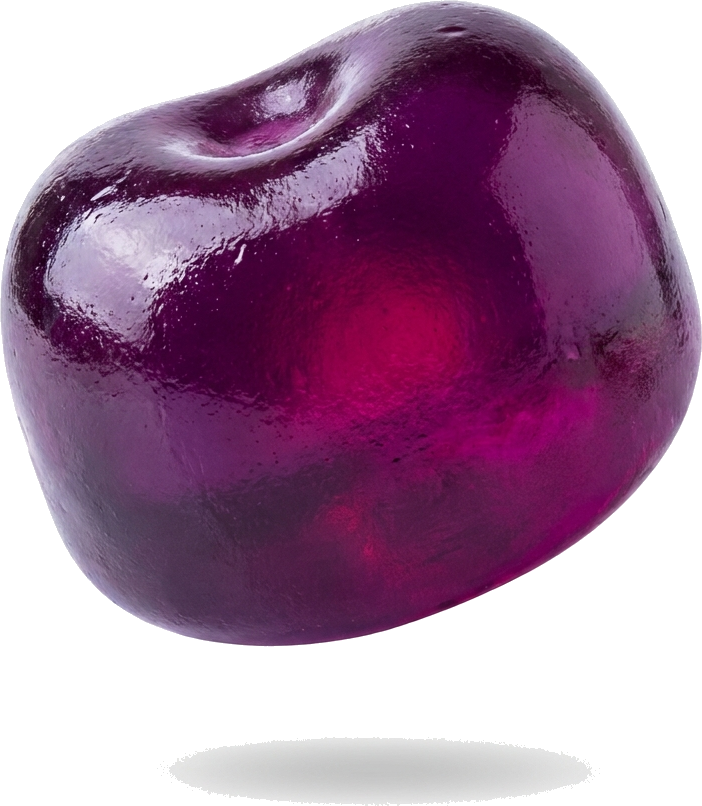 A Loosen Up black cherry gummy