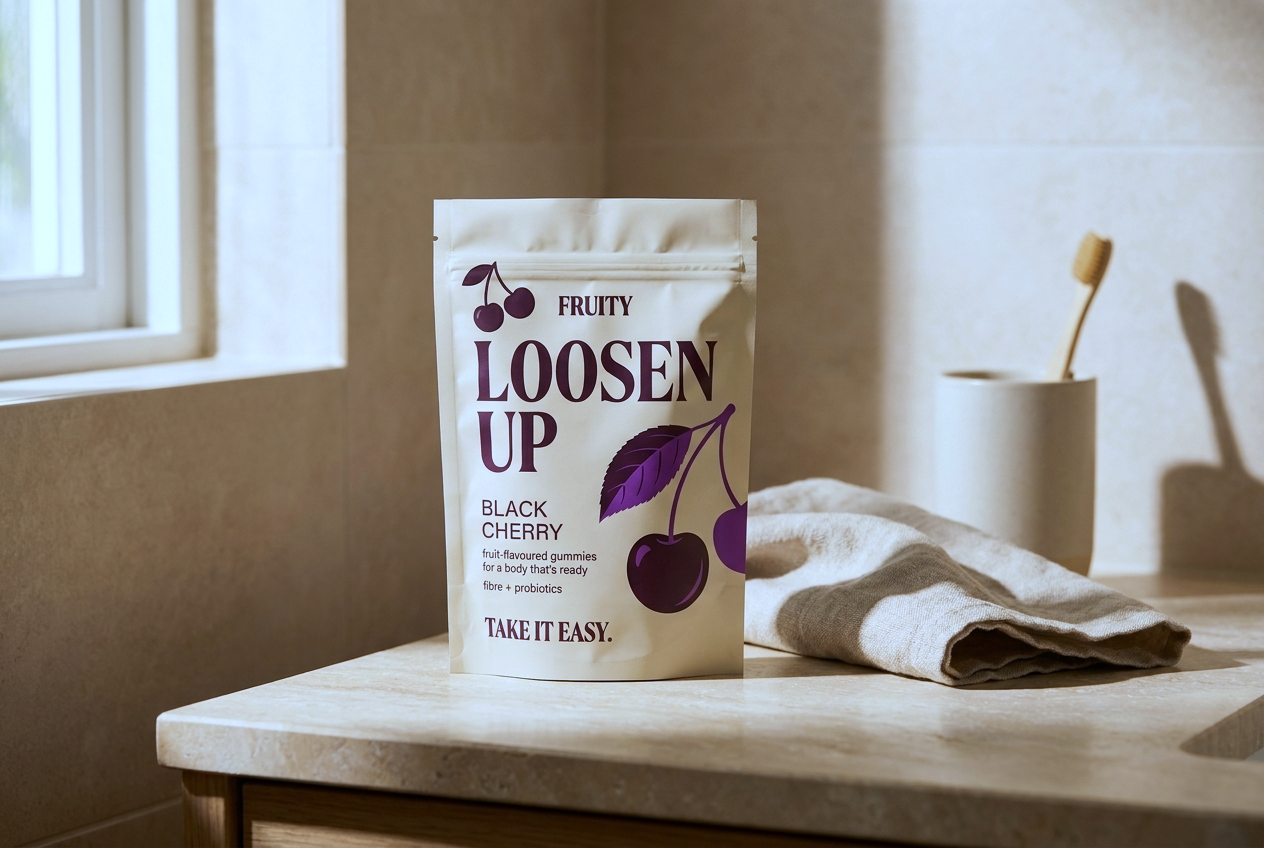 Photo shared by Marcus — FRUITY left out on his bathroom counter